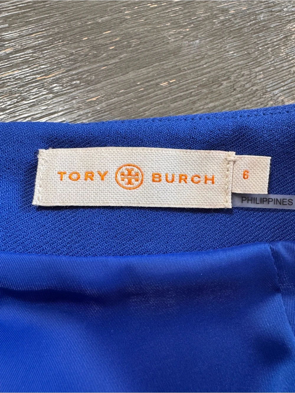 Tory Burch Jane Blue Dahlia A Line Mini Skirt 6
